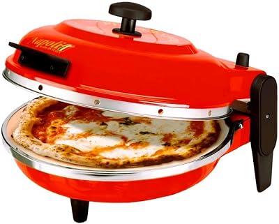 Elitalia Pizza Napoli Oven Red Chamotte Stone 450C 8 Mins 2 Peels 1200W