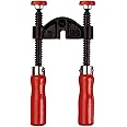 Bessey KT5-2 Edge clamp with two wooden handle, Black/Red/Silver
