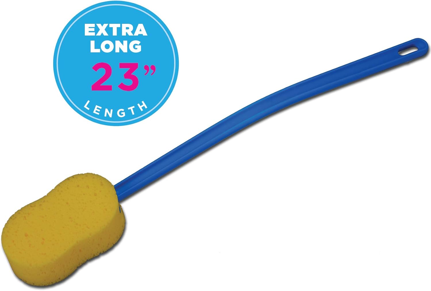 NOVA Extra Long 23” Bath and Back Sponge with Contoured and Flexible Handle: Health & Personal Care