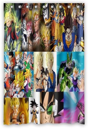 Scottshop Custom Dragon Ball Shower Curtain High Quality Waterproof Polyester Fabric Bathroom Shower Curtains 48" x 72" Inch
