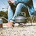 Overmont Camping Kettle Camp Tea Coffee Pot Aluminum 27/42 FL OZ Outdoor Hiking Gear Portable Teapot Lightweight with Silicon Handle (L with Cup)