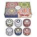 Angium Scented Candles Gift Set (Lavender, Rose,Peppermint,Grapefruit,Lemongrass,Orange) Soy Wax Tin Candles, Natural Fragrance Candles for Stress Relief and Aromatherapy Candles 6 Pack