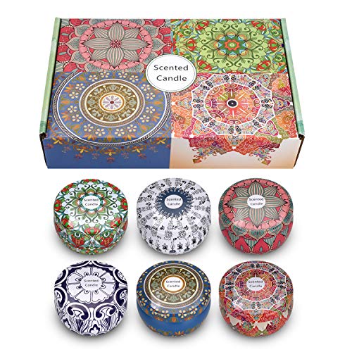 image for Angium Scented Candles Gift Set (Lavender, Rose,Peppermint,Grapefruit,