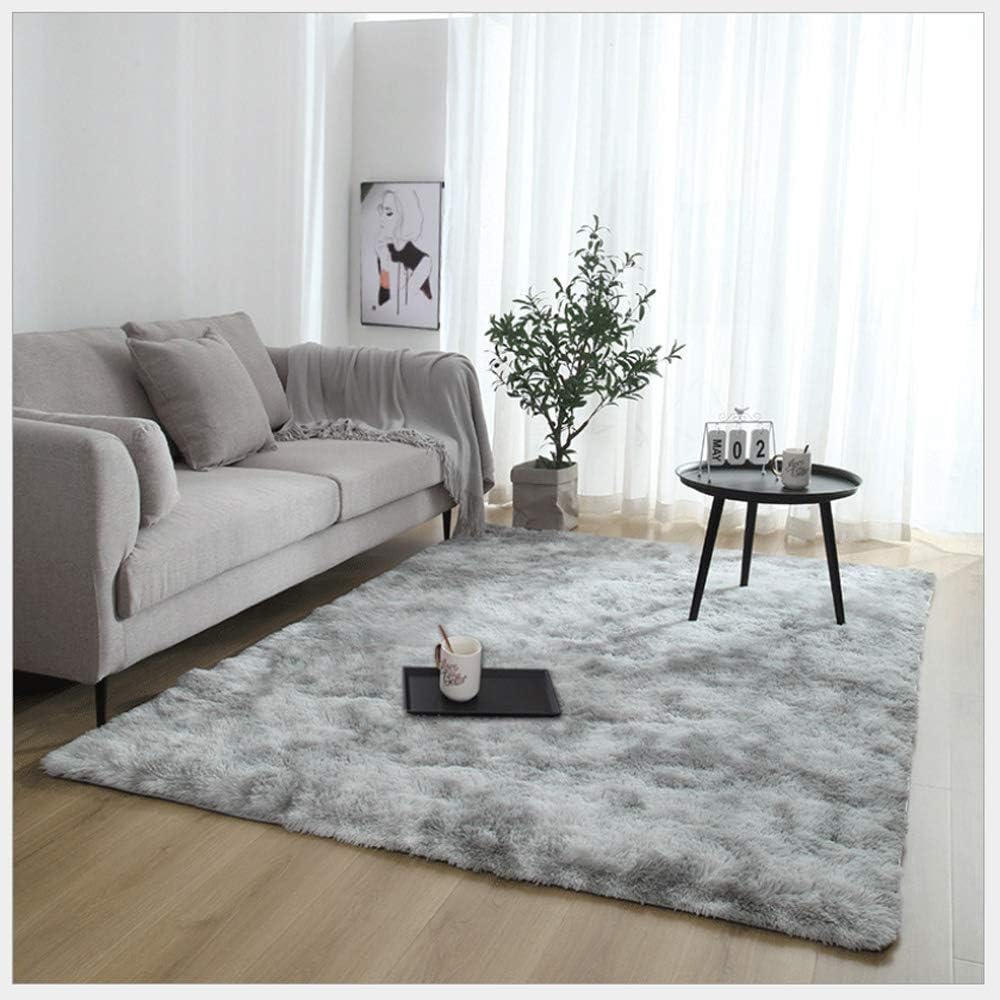 Etaoline Grey Rugs Living Room Large Faux Fur Rug Soft Modern Shaggy Rug 2 6ft X 5 2ft Amazon Co Uk Kitchen Home