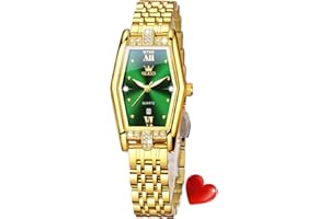 OLEVS Women Gold Watches Diamond Elegant Ladies Square Fashion Dress Small Slim Wrist Watch for Woman