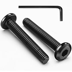 Krysay M6 x 55mm 20Pcs Flat Head Hex Socket Cap