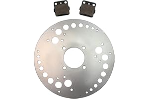 Factory Spec, (1) FS-2021 (1) FS-409, Rear Disc Brake Rotor & Semi-Metallic Brake Pads for Yamaha Raptor 660 2001-2005