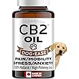 CB2 Oil for Dogs - Ultra Concentrated CB2 for Pain & Anxiety. Advanced Hip and Joint Medicine. Relief from: Pain/Arthritis/In