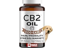 CB2 Oil for Dogs - Ultra Concentrated CB2 for Pain & Anxiety. Advanced Hip and Joint Medicine. Relief from: Pain/Arthritis/In