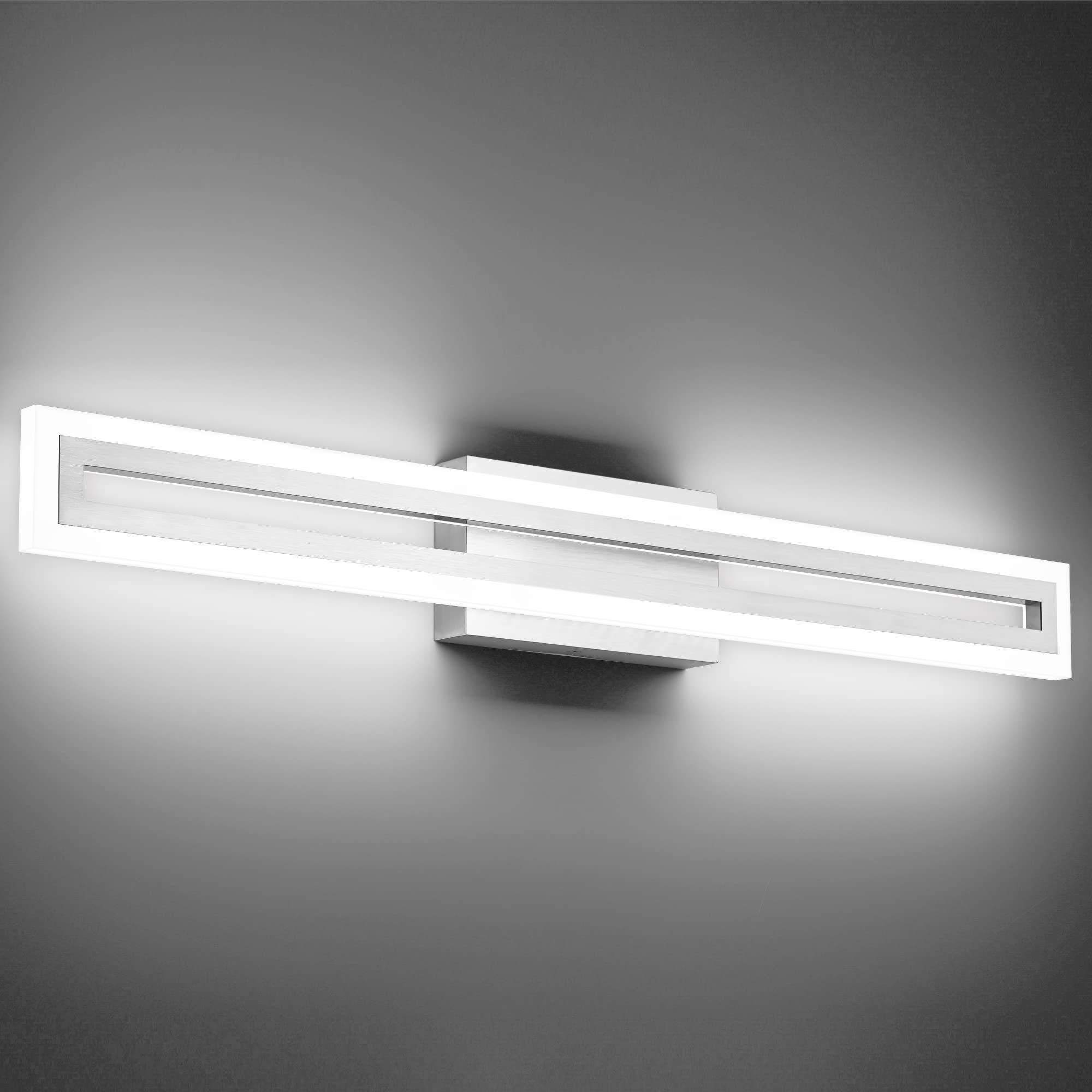 SOLFART Brushed Nickel Bathroom Vanity Light 32 Inch Bathroom Lighting ...
