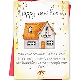 MOROLURU New Home Card, Funny Housewarming Card Gifts for Women Men, Congratulations on Having a New House Cards