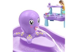Infowush Water Table Pump Octopus, Battery Powered Water Pump for Water Table Portable Summer Outdoor Water Play Table Accessories Toys for Kids Toddlers（Purple）