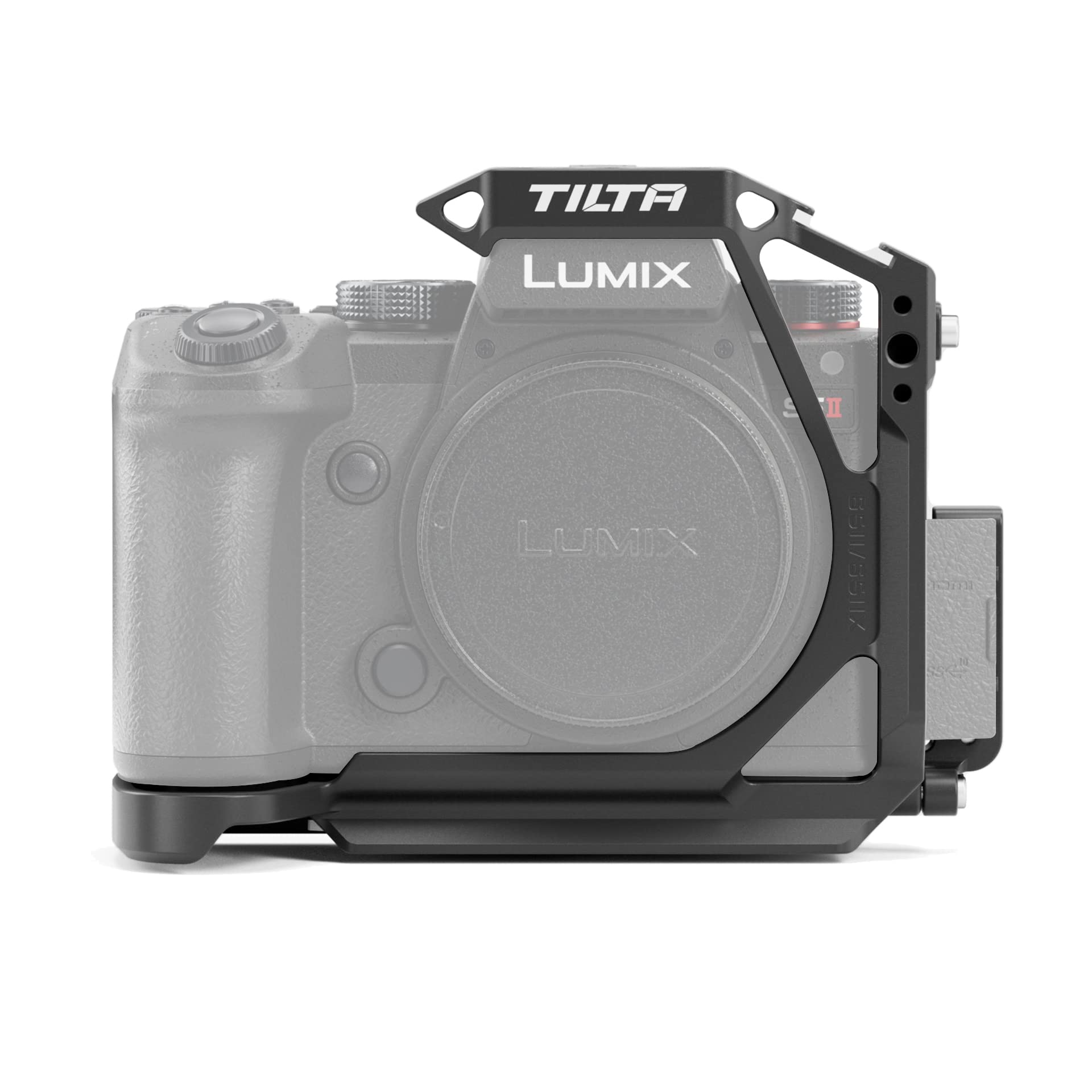 Tilta TA-T50-HCC-B-B Camera Half Cage for Lumix S5 II Lumix S5 IIX Camera Rig - Black (Half Cage- Black)