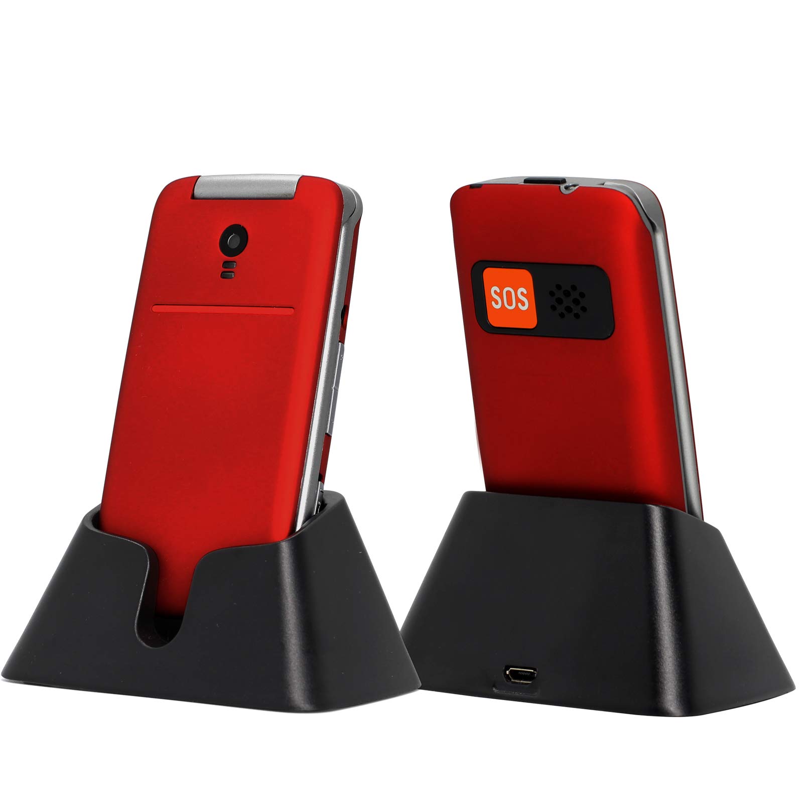 artfone CF241A Flip Big Button Mobile Phone,Senior phone with charging