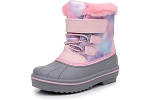 Ahannie Kids Boys Girls Winter Duck Boot, Youth Outdoor Two Tone Fashion Waterproof Rain Boot (Toddler/Little Kid/Big Kid)