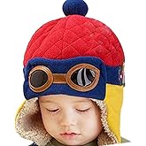 Kafeimali Baby Boys Girls Crochet Earflap Winter Warm Caps Beanie Pilot Aviator Cartoon Hats