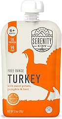 Serenity Kids 6+ Months Baby Food Pouches - Protein-Rich Turkey Baby Puree - Organic Pumpkin Puree with Beet & Sweet Potato -