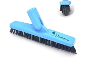 EVERSPROUT Grout Brush Scrubber Pro | Stiff V-Shaped Bristles Built for Corners & Tough Grime | Swivel Design Cleans Shower T