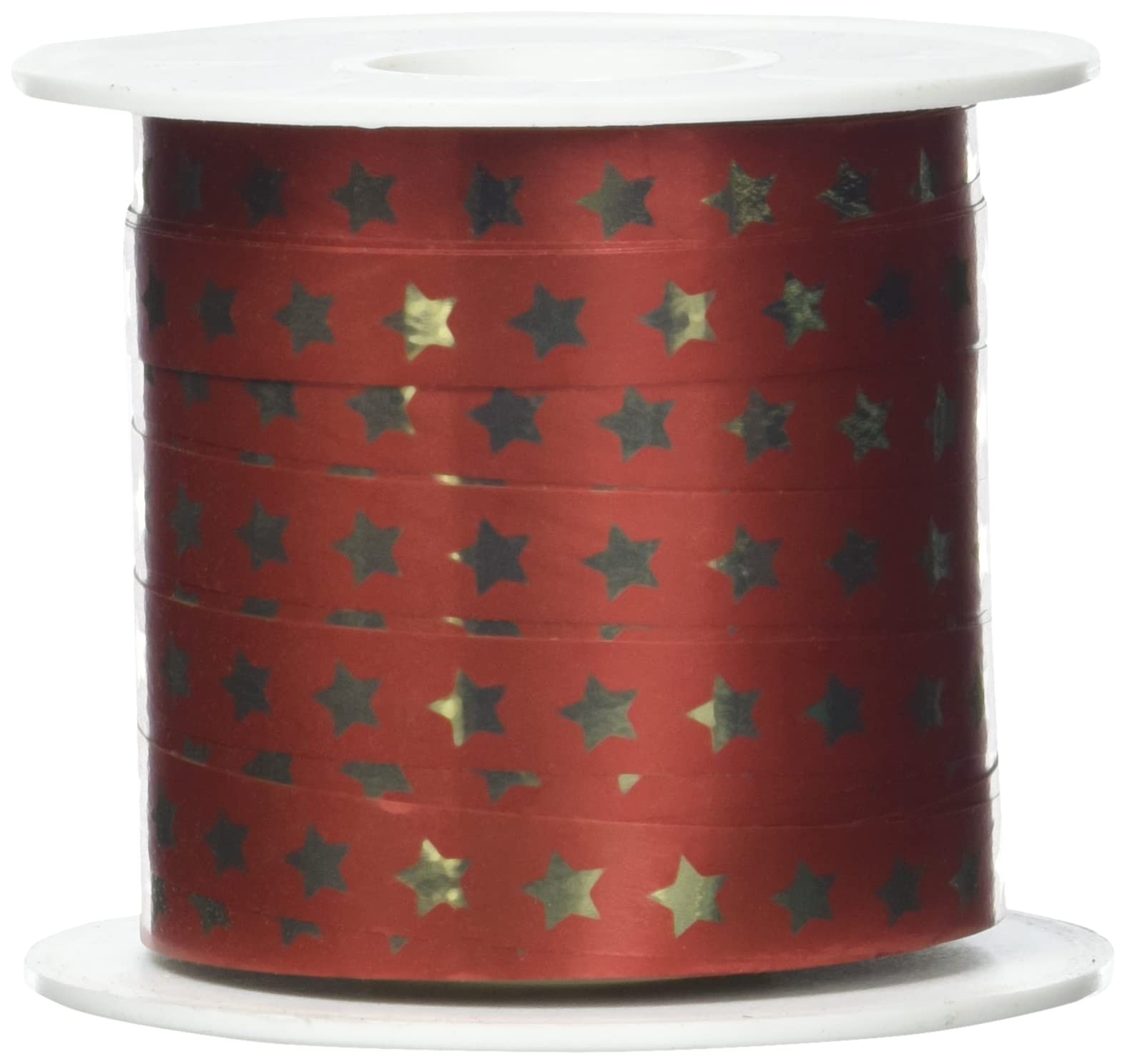 Präsent - Christmas Star Curling Ribbon Red 10 mm Width, 100 m Length