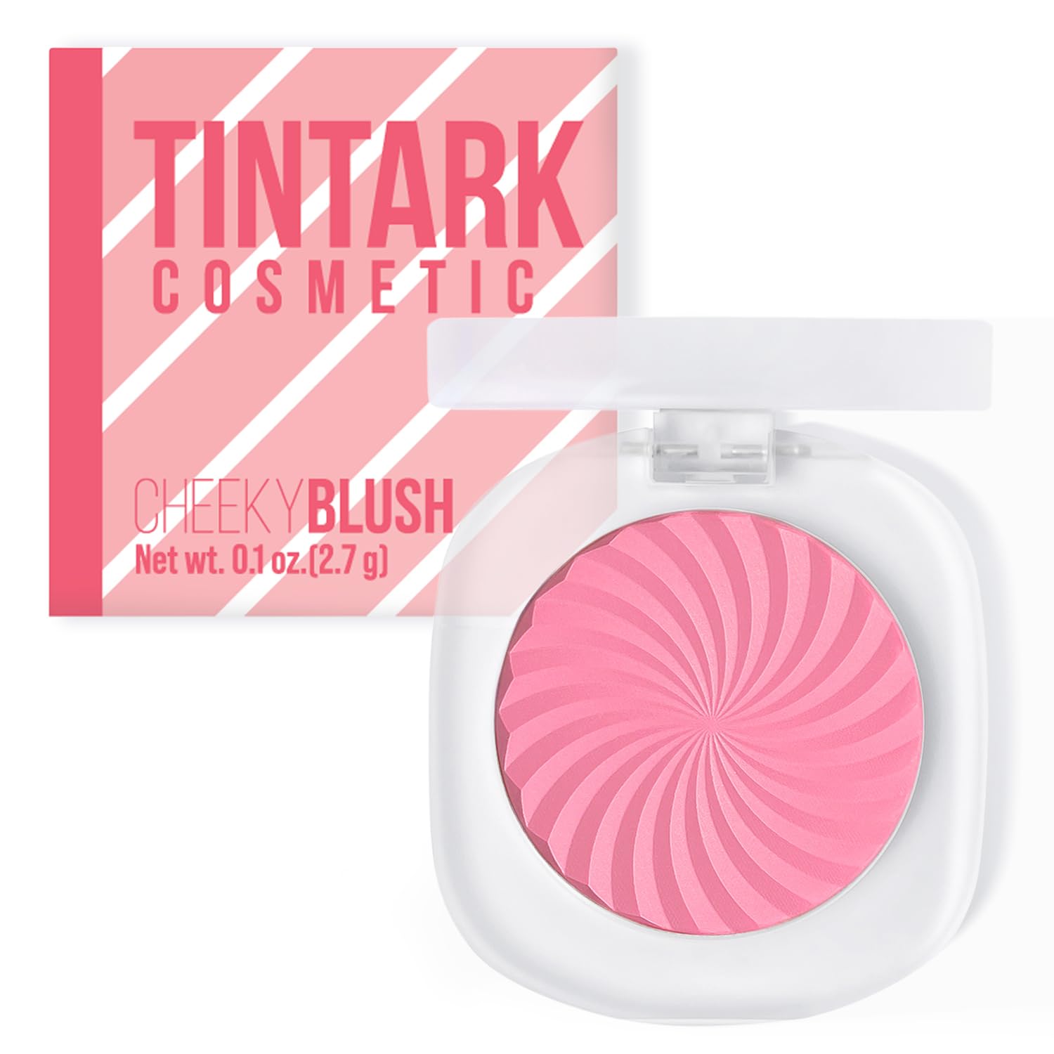 TINTARK Cheeky Blush Palette Makeup, Peach Blushers for Cheeks Make up Pink Coral, Blush Face Powder Matte Natural Looking, 3-in-1 Blushes Cruelty Free, Talc Free (01)