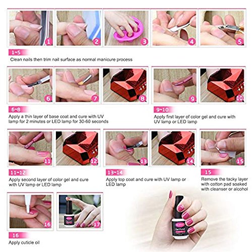 CLAVUZ Gel Nail Polish Soak off UV LED Professional Nail Lacquer 0.27 Fluid Ounce - Thumbnail 7