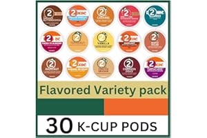 KUPIX 30 Count - Flavored Variety Pack Coffee Pods K Cup Sampler – Hazelnut, Cinnamon Dolce, Maple Pecan, Smoked Butterscotch, Toasted Graham, Caramel, Vanilla & Toffeenut. Turtle Love, Candy'd Almond, Caramel Me Crazy, S’mores, French Vanilla & Hazelnut for Keurig Brewers