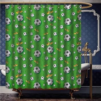 Amazon Com Soccer Bathroom Decor Shower Curtains Professional
