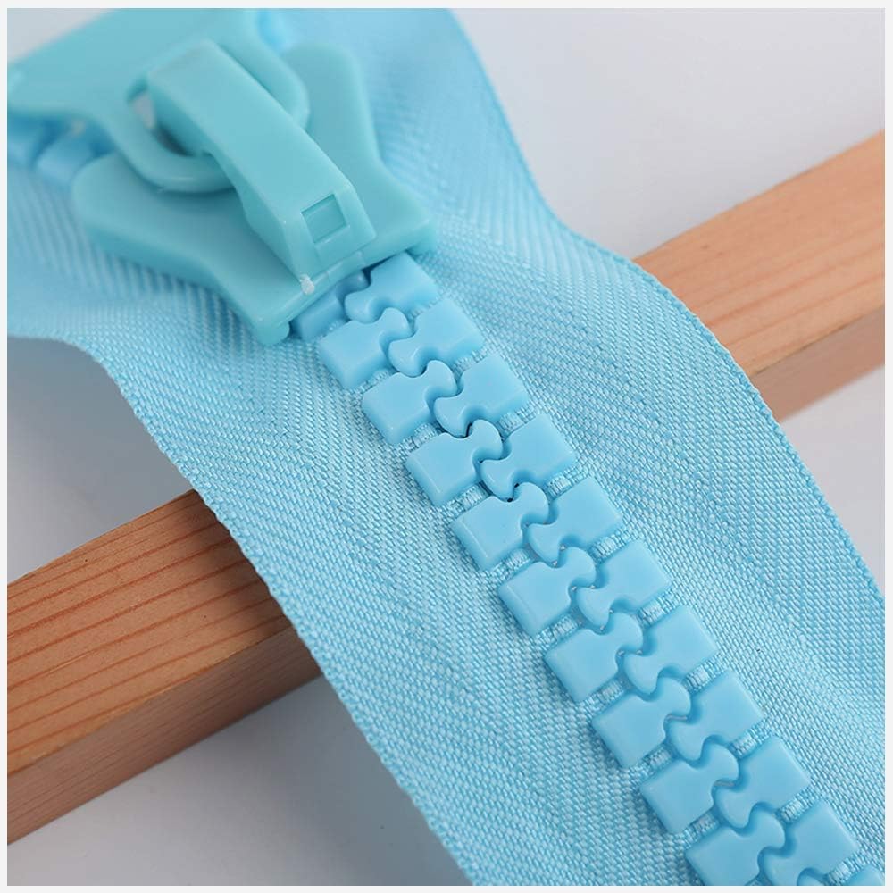 Large Separating Plastic Zipper 20 Super Light Blue Heavy