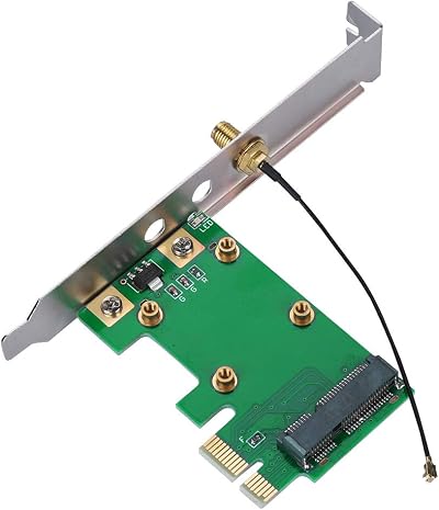 ASHATA Mini PCI-E to PCI-E Riser Card for Network Card SSD WLAN WWLAN No Driver