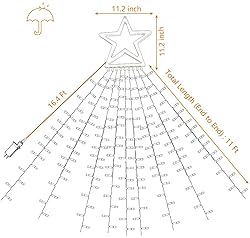 Christmas Decorations Star String Lights,320 LED