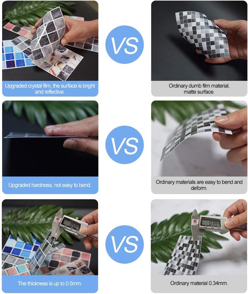 Elinala Stick on Tiles, Self Adhesive Wall Tiles - Image 4