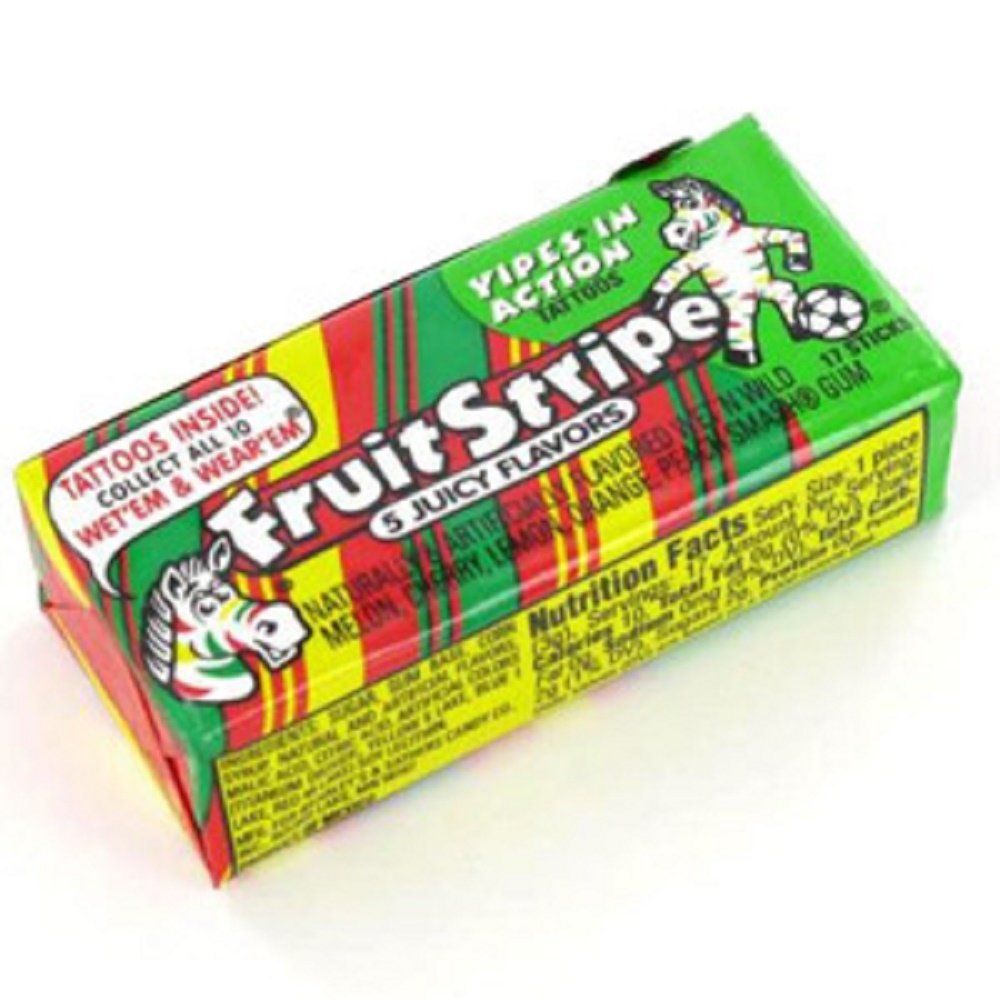 Fruit Stripe Gum, 1.8 Ounce Pack (Pack of 12)