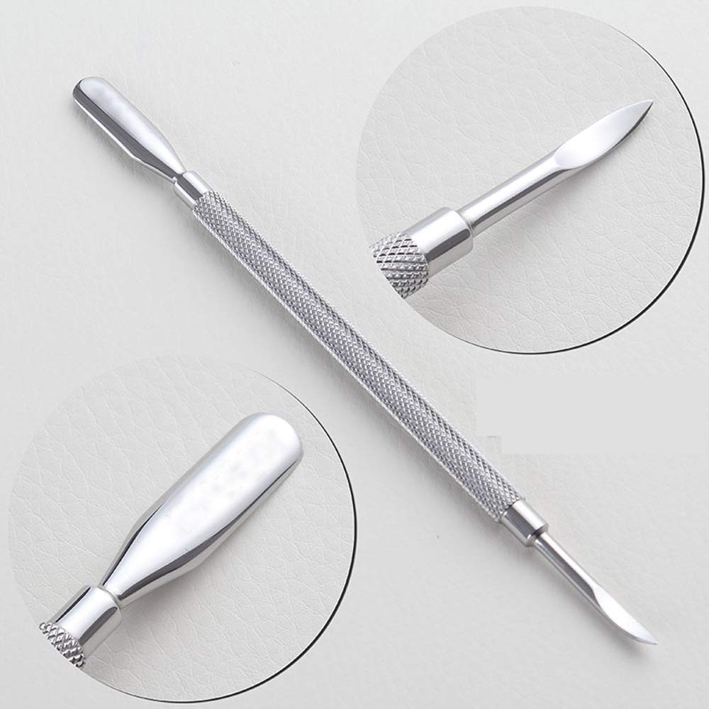 Cuticle Pusher and Cutter Set, BEBEEPOO 3pcs Nail Polish Remover Manicure Cuticle Tools Professional Stainless Steel Triangle Metal Cuticle Remover Peeler Scraper for Fingernails(Silver): Beauty