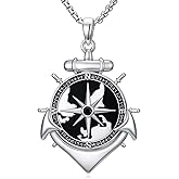 IMZM Valentines Day Gifts for Him, Compass Necklace for Men, 18k White & Black Gold-Plated Compass Pendant Necklaces, Birthday Anniversary Graduation Jewelry Gift for Husband Boyfriend Couple Him