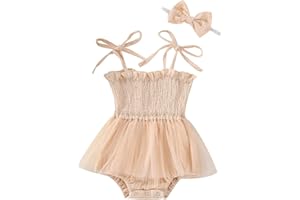 Meihuida Newborn Baby Girl Sleeveless Rompers Summer Clothes Cotton Bodysuit with Headband