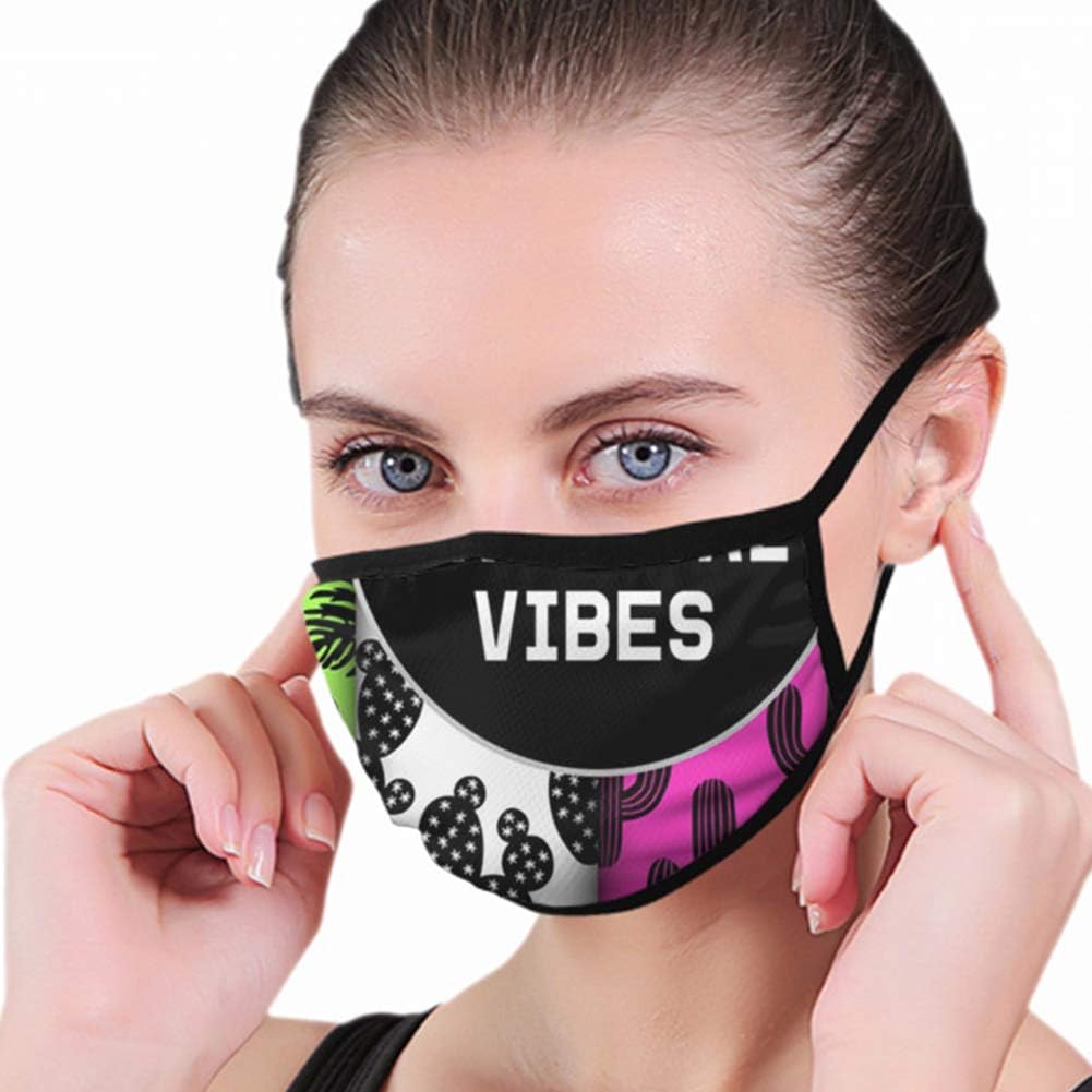 Cute Set 80 Tropical Vibes S Anti Air Respirator Breathable Pollution Masks Carbon Activated Filtration N95 Anti Bacterial Face Pollution Mask -Reusable Reusable Comfy