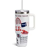 The Memory Company Officially Licensed NFL Game Day Tumbler - 40oz Stainless Steel Double-Wall Insulated Team Color Bling Cup with Team Logo, NFL Licensed Sports Travel Mug with Lid & Straw