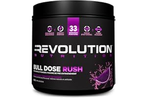 Revolution Nutrition, Bull Dose Rush, Pre-Workout Powder, Supports Pumps & Strength, Helps Improve Focus, Citrulline Malate, 