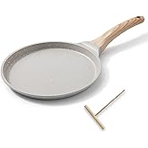 Bobikuke 8 inch Crepe Pan, Nonstick Pan for Crepes Omelette Tortillas, Dosa Tawa Tortilla Pan, Griddle Pancake Pan for Roti Indian, Induction Compatible