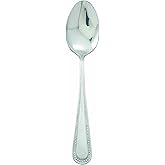 Winco 0005-10 12-Piece Dots European Table Spoon Set, 18-0 Stainless Steel