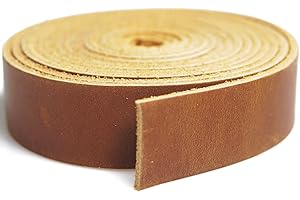 JEEREAL Full Grain Leather Strip,Leather Strap 2.0mm Thick Cord Braiding String (3/4inch Wide,72inches Long) for Crafts/Tooling/Workshop Handmade(Bourbon Brown)