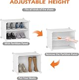 HOMIDEC 28-Pair 7-Tier Shoe Rack Storage Cabinet Dustproof Organizer view 6