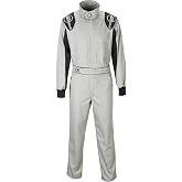 Speedway Motors Economy SFI 3.2A/1 One Piece Racing Suit Grey Medium, Single Layer Fire Resistant Cotton, Adult Unisex Fit, Sportsman Level Protection
