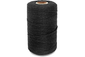 jijAcraft Black Twine String, 656 Feet Bakers Twine String, 2mm String for DIY Crafts, Present Decoration, Gift Wrapping, Craft Wrapping, Holiday Season Decoration