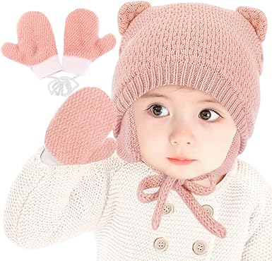 newborn winter hat and mittens