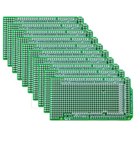 Electronics-Salon 10x Prototype PCB for Arduino Mega 2560 R3 Shield Board DIY