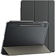 JETech Case for Samsung Galaxy Tab S10 FE / S9 FE 10.9-Inch, Slim Translucent Back Tri-Fold Stand Protective Tablet Cover, Support S Pen Charging, Auto Wake/Sleep (Gray)
