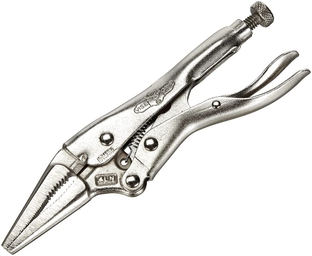 IRWIN 1602L3 Visegrip Long Nose Plier 4in, Silver