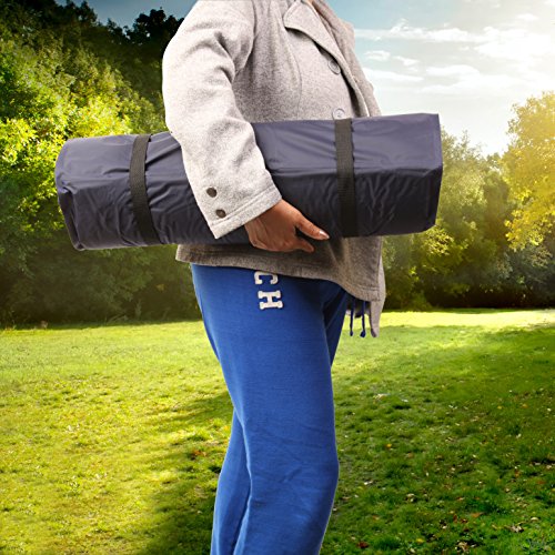 Camping Air Mattress Cot Portable Inflatable Sleeping Foam Airbed Pad, Self-Inflates and Deflates, Rolls up, Lightweight for Backpack, Great for Sleep Out, Car Bed, and Any Outdoor Camping