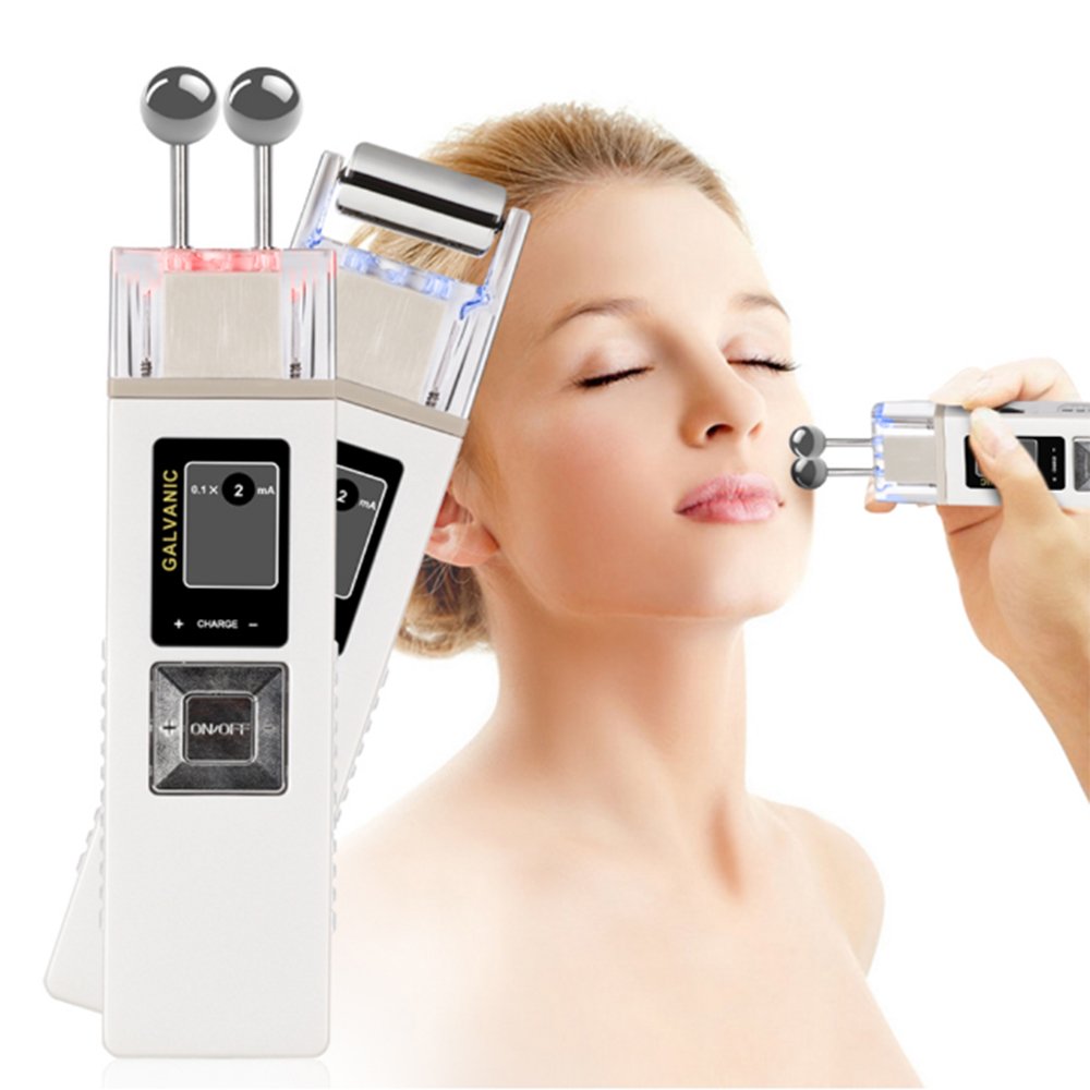 Galvanic Facial Machine Portable Professional Galvanic Microcurrent Skin Firming Machine with Case Anti-aging Galvanic Roller Skin Care Spa for Salon and Home Use, Shipping from USA: Beauty
